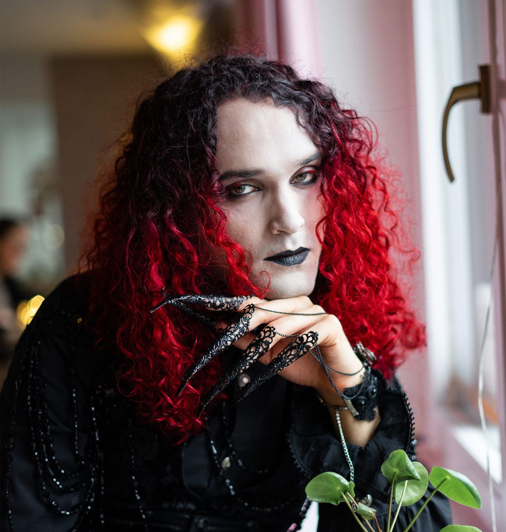 Rote lockige Haare